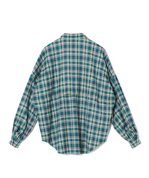 CONVERSE STARS（コンバーススターズ）の「チェックブラウス（シャツ/ブラウス・レディース・ブラウン/グリーン・FREE）」の6枚目の写真