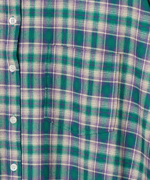 CONVERSE STARS（コンバーススターズ）の「チェックブラウス（シャツ/ブラウス・レディース・ブラウン/グリーン・FREE）」の8枚目の写真