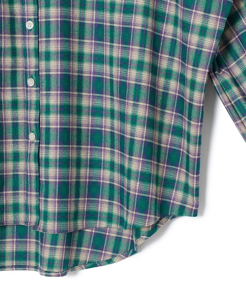 CONVERSE STARS（コンバーススターズ）の「チェックブラウス（シャツ/ブラウス・レディース・ブラウン/グリーン・FREE）」の9枚目の写真