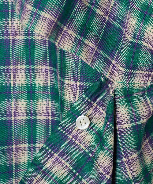 CONVERSE STARS（コンバーススターズ）の「チェックブラウス（シャツ/ブラウス・レディース・ブラウン/グリーン・FREE）」の3枚目の写真