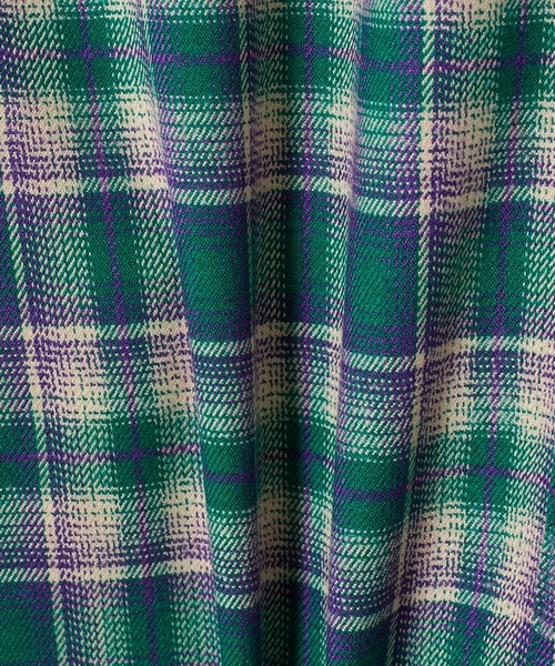 CONVERSE STARS（コンバーススターズ）の「チェックブラウス（シャツ/ブラウス・レディース・ブラウン/グリーン・FREE）」の7枚目の写真