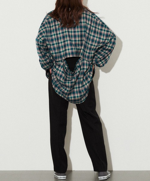 CONVERSE STARS（コンバーススターズ）の「チェックブラウス（シャツ/ブラウス・レディース・ブラウン/グリーン・FREE）」の19枚目の写真