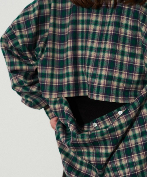 CONVERSE STARS（コンバーススターズ）の「チェックブラウス（シャツ/ブラウス・レディース・ブラウン/グリーン・FREE）」の17枚目の写真