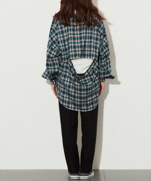 CONVERSE STARS（コンバーススターズ）の「チェックブラウス（シャツ/ブラウス・レディース・ブラウン/グリーン・FREE）」の21枚目の写真