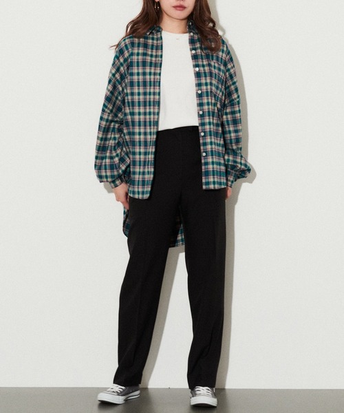 CONVERSE STARS（コンバーススターズ）の「チェックブラウス（シャツ/ブラウス・レディース・ブラウン/グリーン・FREE）」の18枚目の写真