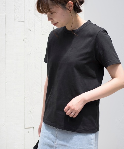 BATONER(バトナー)の「【BATONER】GIZA87コットン スーベニアTシャツ BN-21SL-045 PACK T-SHIRT(DEGRASE COTTON)(Tシャツ/カットソー・レディース・ホワイト/ブラック/ベージュ/ネイビー・2)」の9枚目の写真