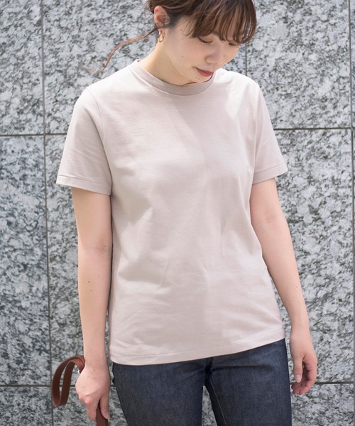 BATONER(バトナー)の「【BATONER】GIZA87コットン スーベニアTシャツ BN-21SL-045 PACK T-SHIRT(DEGRASE COTTON)(Tシャツ/カットソー・レディース・ホワイト/ブラック/ベージュ/ネイビー・2)」の14枚目の写真