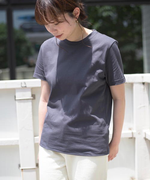 BATONER(バトナー)の「【BATONER】GIZA87コットン スーベニアTシャツ BN-21SL-045 PACK T-SHIRT(DEGRASE COTTON)(Tシャツ/カットソー・レディース・ホワイト/ブラック/ベージュ/ネイビー・2)」の20枚目の写真