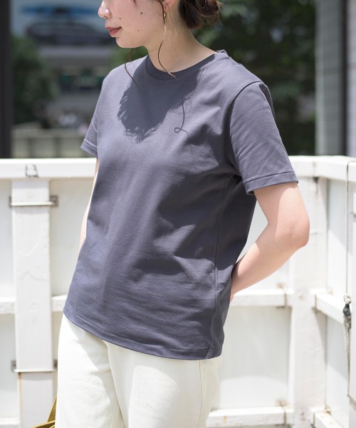 BATONER(バトナー)の「【BATONER】GIZA87コットン スーベニアTシャツ BN-21SL-045 PACK T-SHIRT(DEGRASE COTTON)(Tシャツ/カットソー・レディース・ホワイト/ブラック/ベージュ/ネイビー・2)」の21枚目の写真
