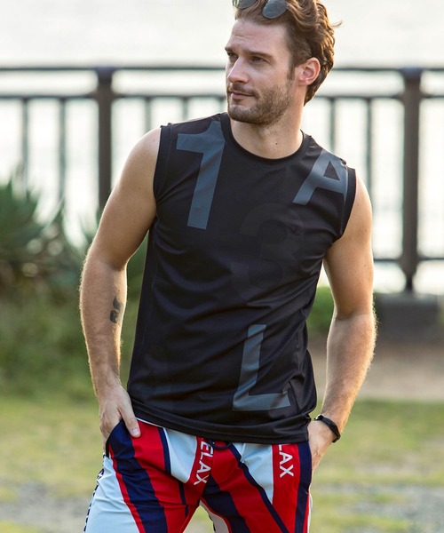 1piu1uguale3 タンクトップ 1piu1uguale3 RELAX（ウノピュウノウグァーレトレリラックス）の