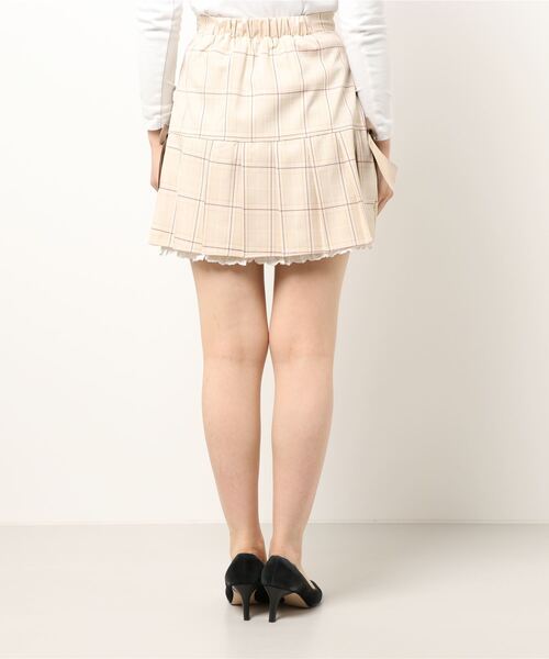 LODISPOTTO（ロディスポット）の「Girlyリュバンプリーツミニスカート（スカート・レディース・ベージュ/ピンク・MEDIUM）」の3枚目の写真