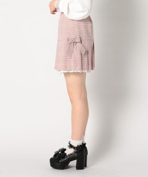 LODISPOTTO（ロディスポット）の「Girlyリュバンプリーツミニスカート（スカート・レディース・ベージュ/ピンク・MEDIUM）」の6枚目の写真
