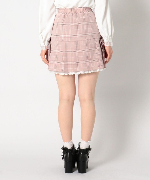 LODISPOTTO（ロディスポット）の「Girlyリュバンプリーツミニスカート（スカート・レディース・ベージュ/ピンク・MEDIUM）」の7枚目の写真