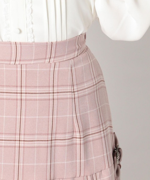 LODISPOTTO（ロディスポット）の「Girlyリュバンプリーツミニスカート（スカート・レディース・ベージュ/ピンク・MEDIUM）」の8枚目の写真