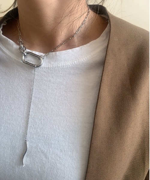 mou(モウ)の「ナスカンチェーンネックレス(ネックレス・レディース・シルバー・FREE)」の1枚目の写真