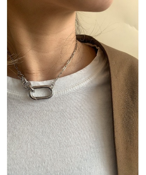 mou(モウ)の「ナスカンチェーンネックレス(ネックレス・レディース・シルバー・FREE)」の3枚目の写真