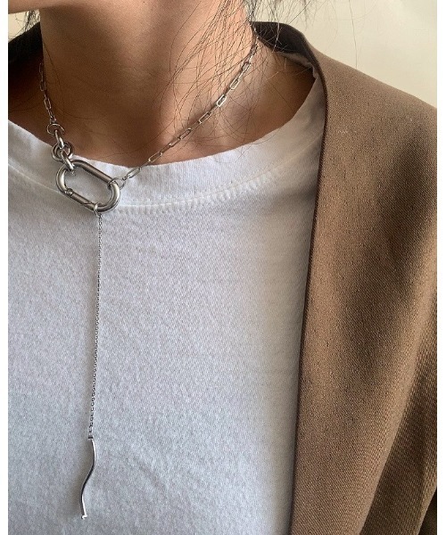 mou(モウ)の「ナスカンチェーンネックレス(ネックレス・レディース・シルバー・FREE)」の7枚目の写真