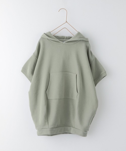 LOWRYS FARM（ローリーズファーム）の「ＢＩＧフーディーＳＳ　937772（パーカー・キッズ・グリーン/アイボリー/モカ・110/120/130/140/150）」の4枚目の写真