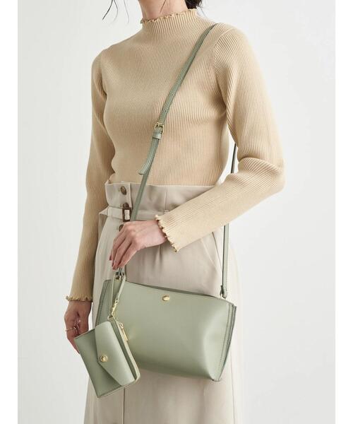 earth music&ecology（アースミュージックアンドエコロジー）の「かるいかばん×earth ショルダーバッグ ＊（ショルダーバッグ・レディース・ピンクベージュ/グレー/ミント・FREE）」の13枚目の写真