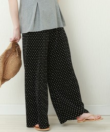 CHARM BERRY TIC | 総柄クリスタルプリーツパンツ(その他パンツ)