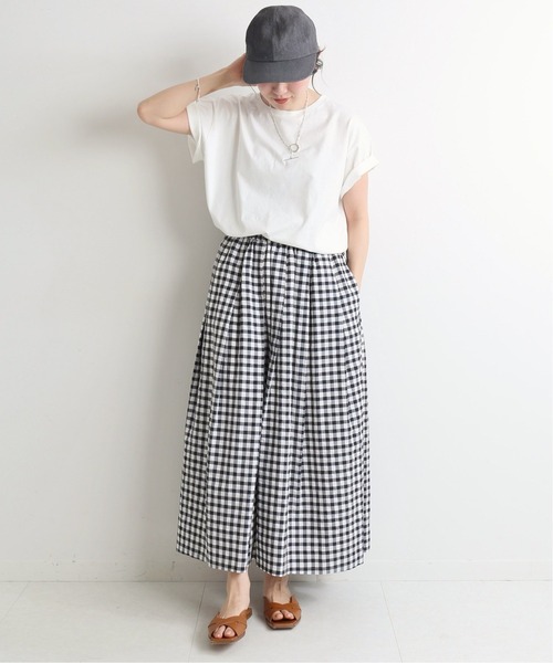 IENA（イエナ）の「BACK LOGO Tシャツ◆（Tシャツ/カットソー・レディース・ホワイト/ネイビー/サックスブルー/ナチュラル・FREE）」の14枚目の写真