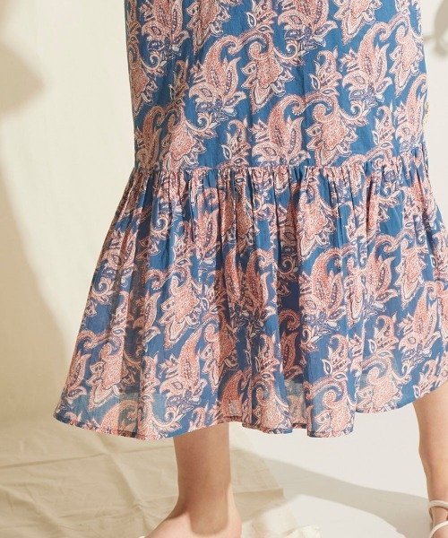LIPSTAR（リップスター）の「ペイズリー柄ワンピース（ワンピース・レディース・ブルー系その他/ベージュ系その他・M）」の7枚目の写真