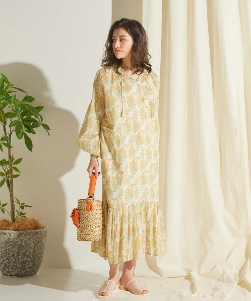 LIPSTAR（リップスター）の「ペイズリー柄ワンピース（ワンピース・レディース・ブルー系その他/ベージュ系その他・M）」の17枚目の写真