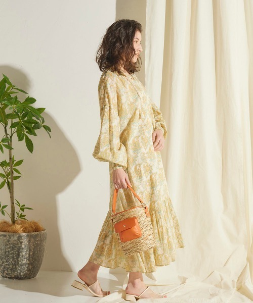 LIPSTAR（リップスター）の「ペイズリー柄ワンピース（ワンピース・レディース・ブルー系その他/ベージュ系その他・M）」の5枚目の写真