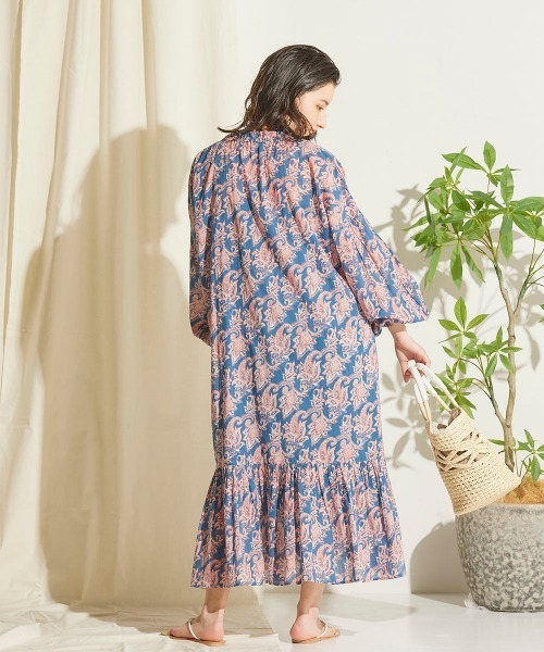 LIPSTAR（リップスター）の「ペイズリー柄ワンピース（ワンピース・レディース・ブルー系その他/ベージュ系その他・M）」の16枚目の写真