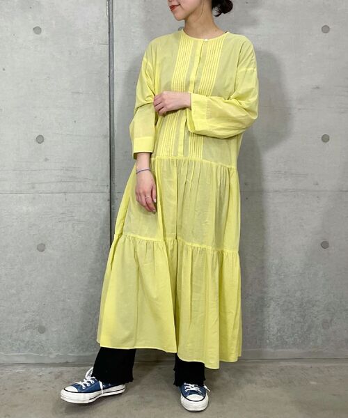 fredy repit（フレディレピ）の「ピンタックティアードワンピース（ワンピース・レディース・ブラック/イエロー/ミント・38）」の3枚目の写真