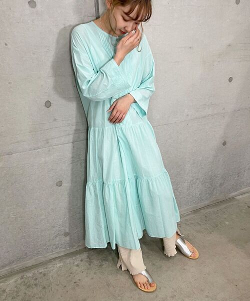 fredy repit（フレディレピ）の「ピンタックティアードワンピース（ワンピース・レディース・ブラック/イエロー/ミント・38）」の6枚目の写真