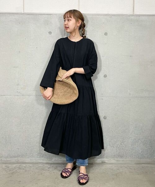 fredy repit（フレディレピ）の「ピンタックティアードワンピース（ワンピース・レディース・ブラック/イエロー/ミント・38）」の20枚目の写真