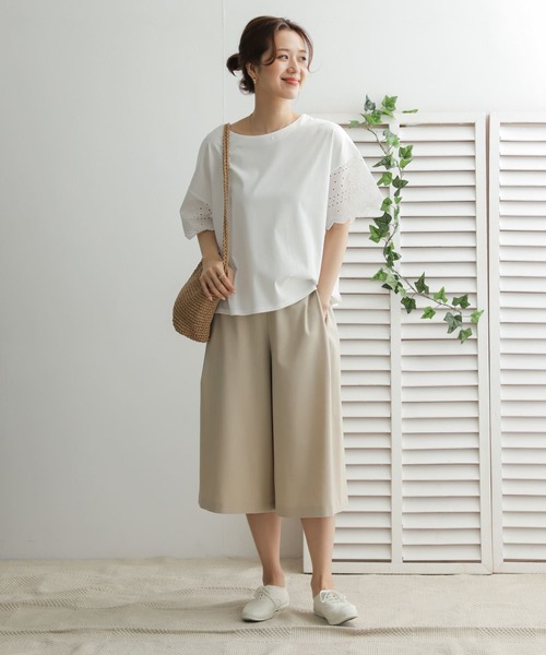 H337*アーバンリサーチ☆花柄☆レース☆カットソー☆プルオーバー☆グレー☆F URBAN RESEARCH DOORS（アーバンリサーチドアーズ）の「レース