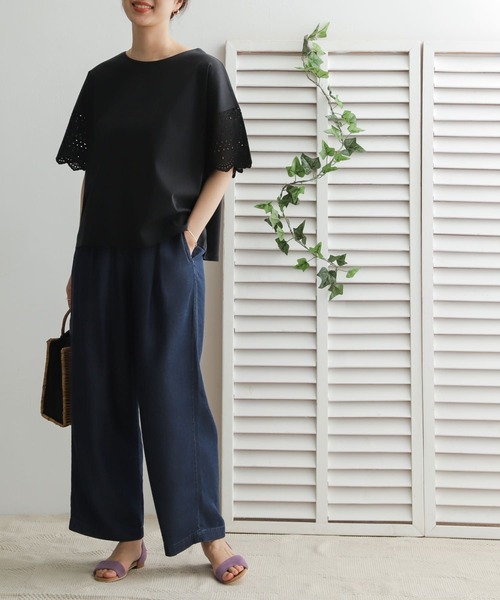 H337*アーバンリサーチ☆花柄☆レース☆カットソー☆プルオーバー☆グレー☆F URBAN RESEARCH DOORS（アーバンリサーチドアーズ）の「レース