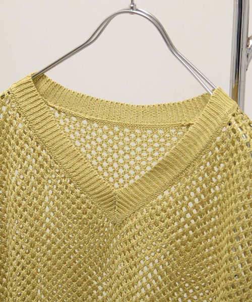 Chillfar（チルファー）の「ざっくり2wayニットベスト（ベスト・レディース・ブラック/アイボリー/カーキブラウン/ライトイエロー/グレイッシュベージュ・FREE）」の10枚目の写真