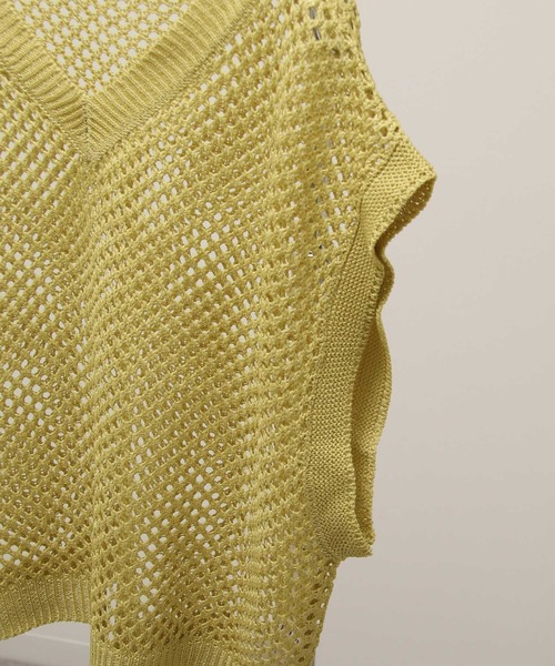 Chillfar（チルファー）の「ざっくり2wayニットベスト（ベスト・レディース・ブラック/アイボリー/カーキブラウン/ライトイエロー/グレイッシュベージュ・FREE）」の6枚目の写真