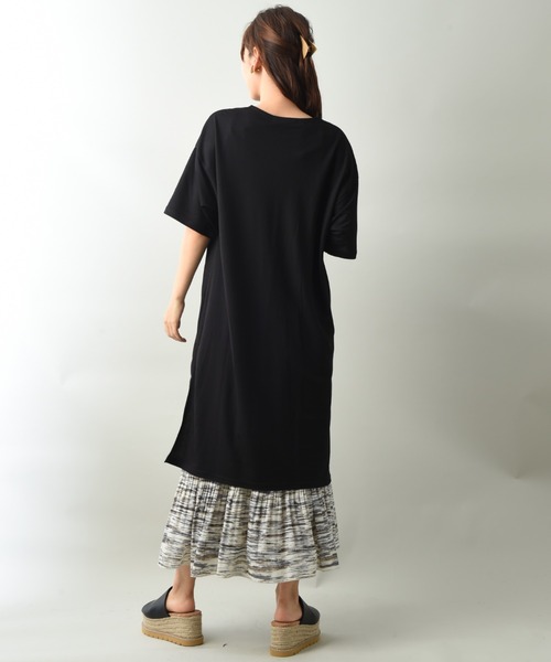 INTERPLANET（インタープラネット）の「トリコットフロントタックチュニック（Tシャツ/カットソー・レディース・カーキ/ブラック/イエロー・FREE）」の15枚目の写真