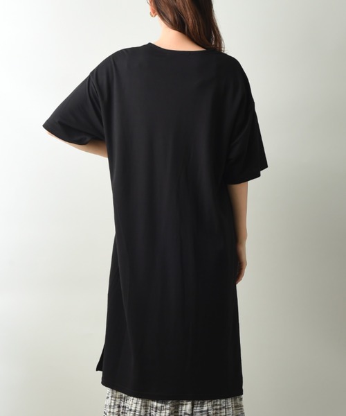 INTERPLANET（インタープラネット）の「トリコットフロントタックチュニック（Tシャツ/カットソー・レディース・カーキ/ブラック/イエロー・FREE）」の16枚目の写真