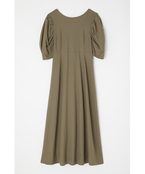 MOUSSY（マウジー）の「BACK OPEN PUFF SHOULDER ドレス（ワンピース・レディース・ブラウン/ライトカーキ/ダークネイビー・1/2）」の9枚目の写真