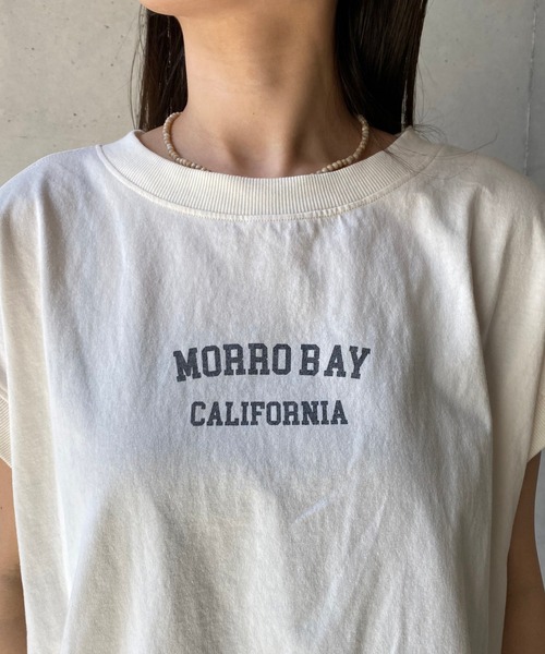 CAPRICIEUX LE'MAGE(カプリシューレマージュ)の「USコットンMORROBAY Tシャツ(Tシャツ/カットソー・レディース・オフホワイト/ブラック/カーキ・FREE)」の12枚目の写真
