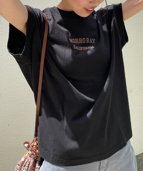 CAPRICIEUX LE'MAGE(カプリシューレマージュ)の「USコットンMORROBAY Tシャツ(Tシャツ/カットソー・レディース・オフホワイト/ブラック/カーキ・FREE)」の17枚目の写真