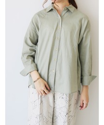 Te chichi | 綿麻2WAYカシュクールBIGシャツ(シャツ/ブラウス)