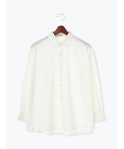 Te chichi(テチチ)の「綿麻2WAYカシュクールBIGシャツ(シャツ/ブラウス・レディース・モカ/カーキ/オフホワイト・フリ-)」の19枚目の写真