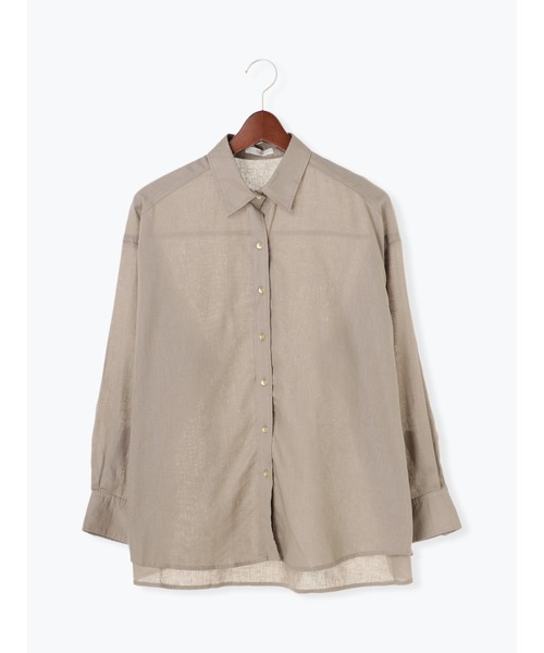 Te chichi(テチチ)の「綿麻2WAYカシュクールBIGシャツ(シャツ/ブラウス・レディース・モカ/カーキ/オフホワイト・フリ-)」の10枚目の写真