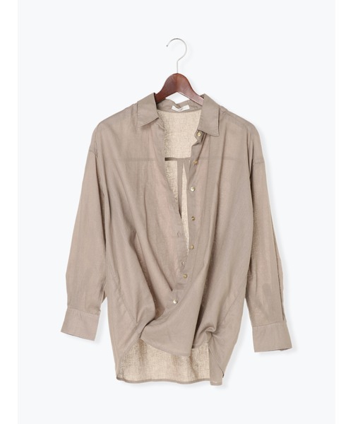 Te chichi(テチチ)の「綿麻2WAYカシュクールBIGシャツ(シャツ/ブラウス・レディース・モカ/カーキ/オフホワイト・フリ-)」の17枚目の写真