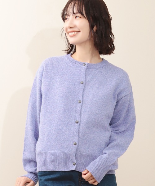 チチカカ（チチカカ）の「ベーシックコンチョニットカーディガン（カーディガン/ボレロ・レディース・ブラック/パープル/ピンク/グリーン・FREE）」の3枚目の写真