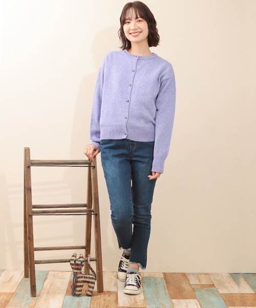 チチカカ（チチカカ）の「ベーシックコンチョニットカーディガン（カーディガン/ボレロ・レディース・ブラック/パープル/ピンク/グリーン・FREE）」の11枚目の写真