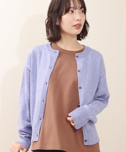 チチカカ（チチカカ）の「ベーシックコンチョニットカーディガン（カーディガン/ボレロ・レディース・ブラック/パープル/ピンク/グリーン・FREE）」の12枚目の写真