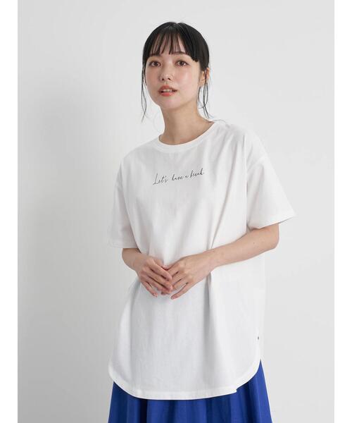 earth music&ecology（アースミュージックアンドエコロジー）の「Let's have a break ビッグチュニック ＊（Tシャツ/カットソー・レディース・オフホワイト・FREE）」の17枚目の写真