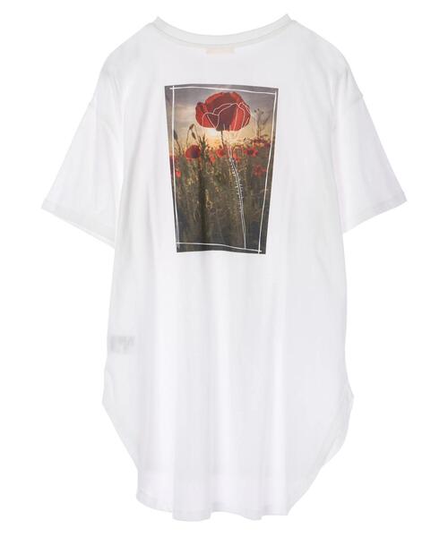 earth music&ecology（アースミュージックアンドエコロジー）の「Let's have a break ビッグチュニック ＊（Tシャツ/カットソー・レディース・オフホワイト・FREE）」の21枚目の写真